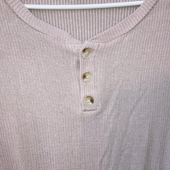 Ardene Pink Long Sleeve Crop Shirt - Picture 3 of 11